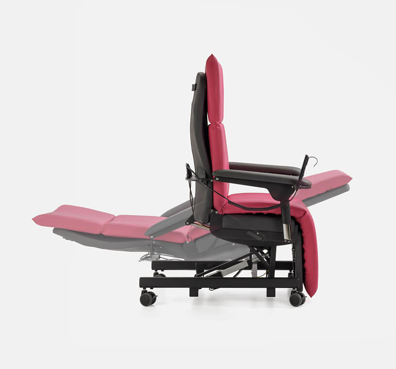 Der Therapiestuhl Slim Line ist vielfältig verstellbar