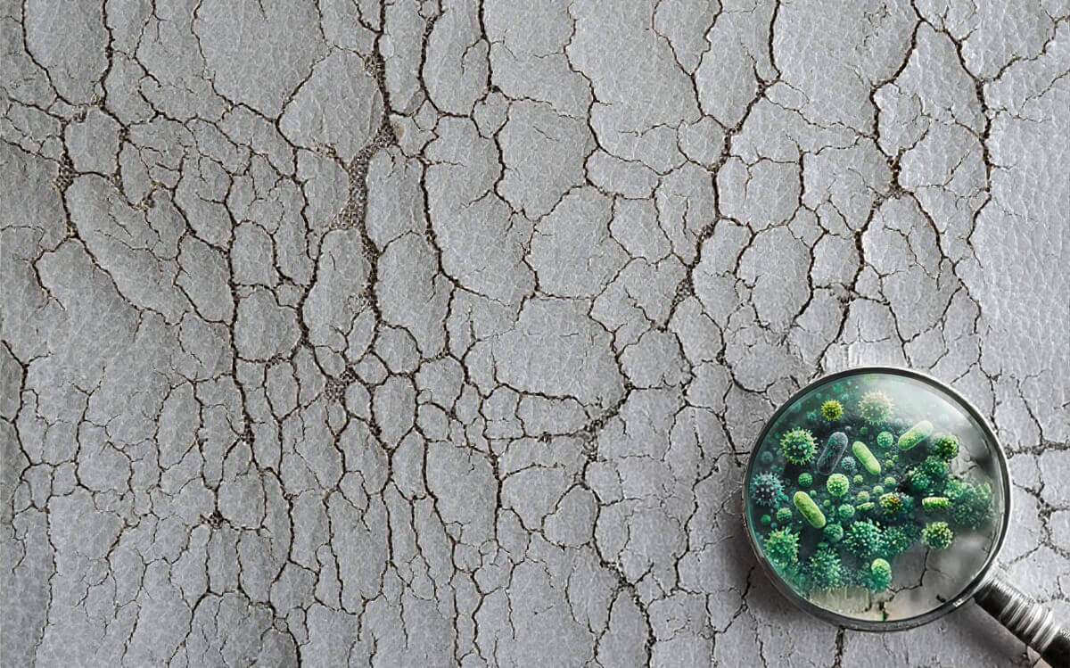 Aufgebrochenes, versprödetes und gerissenes Polster bei Therapiestühlen nach langer Nutzung