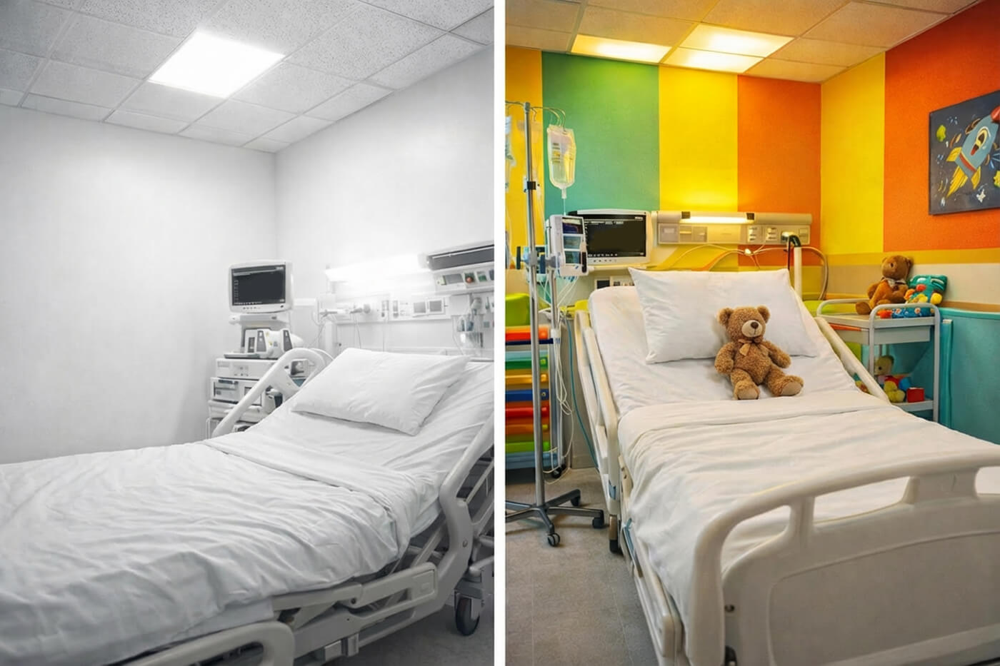 Die Wirkung von Farben in Krankenhaus und Praxen