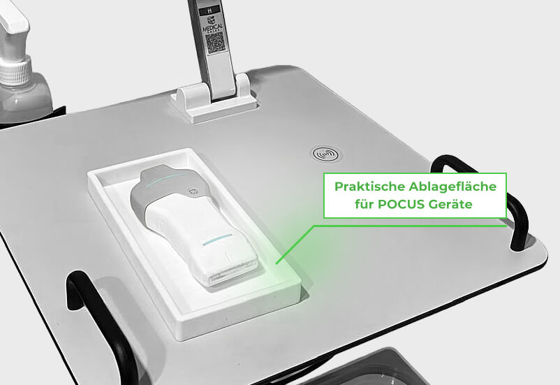 Ablagefläche für Pocus-Geräte